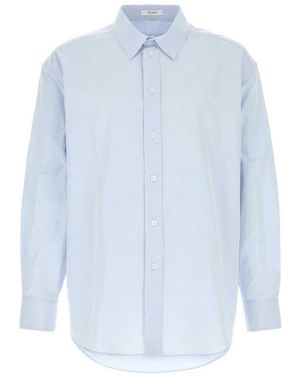 The Row Powder Poplin Granada Shirt - Blue
