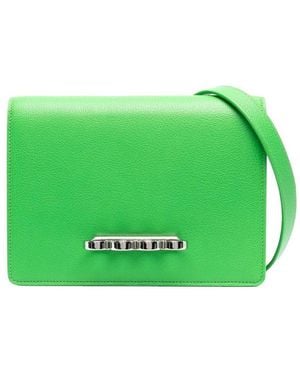 McQueen Four Ring Small Crossbody Bag - Green