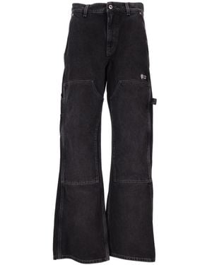 Off-White c/o Virgil Abloh Paneled Flared Jeans - Black