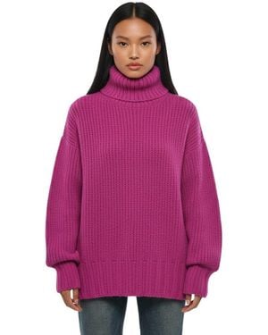 Lanvin Fuchcia Turtle Neck Jumper - Purple