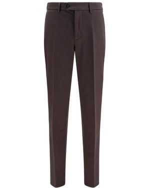 Brunello Cucinelli Dyed Cotton Pants - Brown