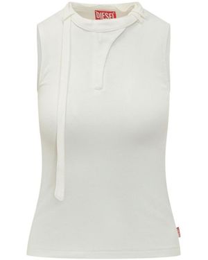 DIESEL Cotton Tank Top - White