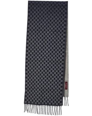Gucci Gg Logo Scarf - Blue
