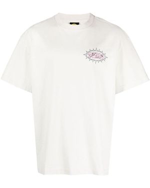 DEUS Organic Cotton Logo-Print Crew-Neck T-Shirt - White