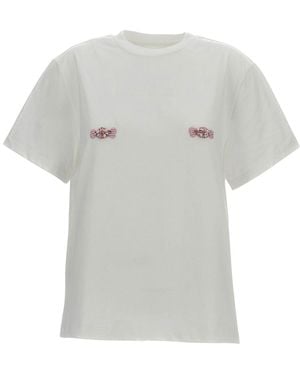 Des Phemmes Graphic Crew Neck T-Shirt - White