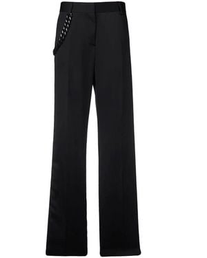 MSGM Stripe-Detail Pants - Black