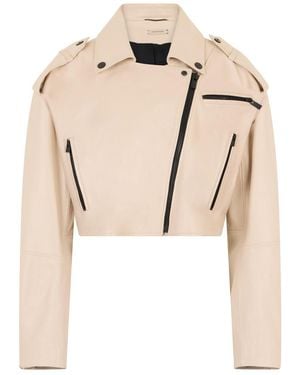 The Mannei Shirt Collar Jacket - Natural