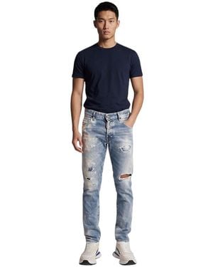 DSquared² Slim Distressed Jeans - Blue