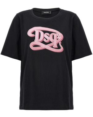 DSquared² Logo Print T-Shirt - Black