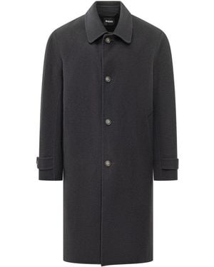 BOSS Single Breasted Coat - Black