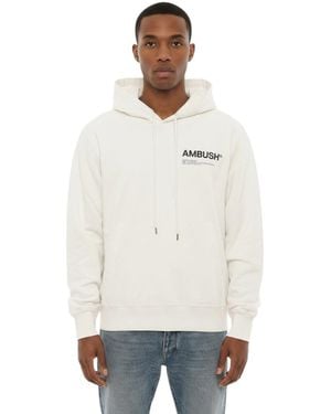 Ambush Regular Logo Hoodie - White