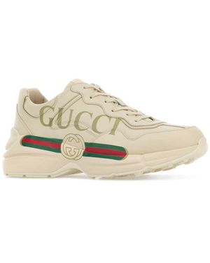 Gucci Logo Rhyton Sneakers - Natural
