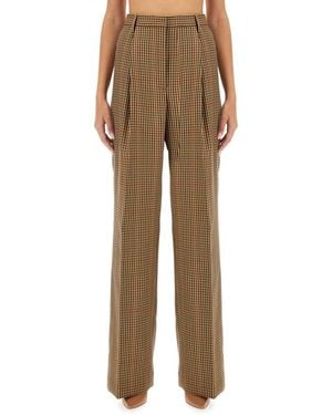 Dries Van Noten Loose Pleated Pants - Natural