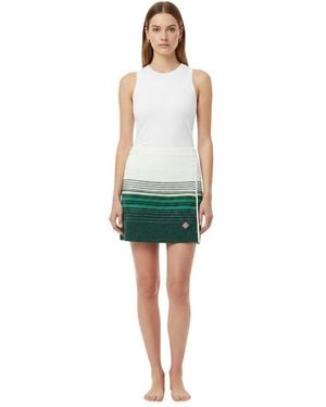CASABLANCA Stripes Mini Skirt - Green