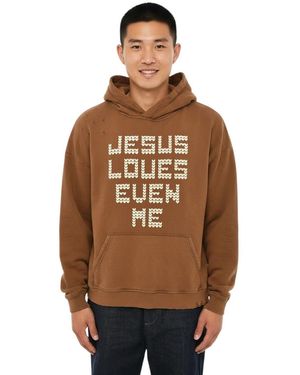 DSquared² Regular Distressed Hoodie - Brown
