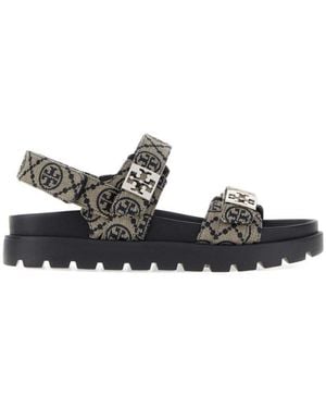 Tory Burch Logo Sandals - White