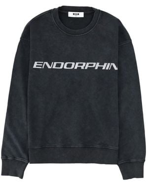 MSGM Crew Neck Sweatshirt - Black