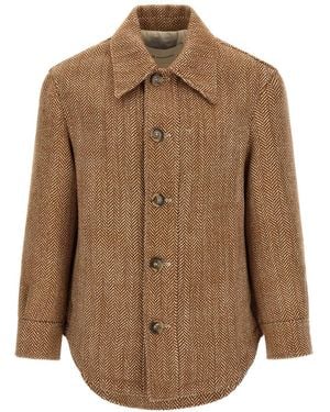 Ami Paris Shirt Collar Jacket - Brown