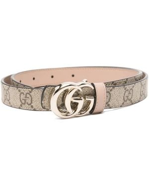 Gucci Logo Reversible Belt - White