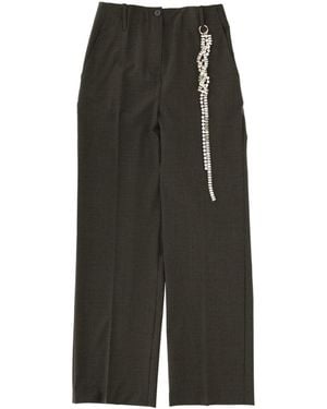 Circus Hotel Straight Flat Front Trousers - Grey
