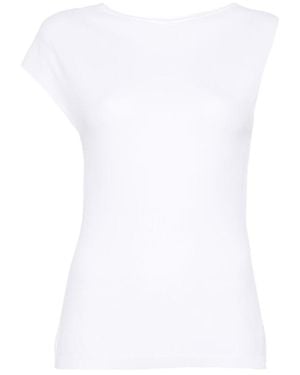 Alysi Round Neck Top - White