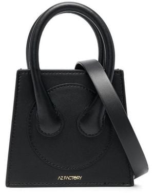AZ FACTORY Leather Mini Crossbody Bag - Black