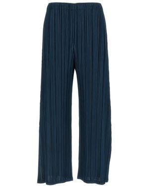 Pleats Please Issey Miyake 'Mellow Pleats' Pants - Blue