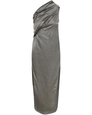 Rick Owens One Shoulder Maxi Dress - Gray