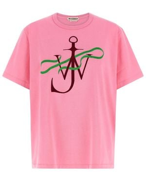 JW Anderson 'Ribbon Anchor' T-Shirt - Pink