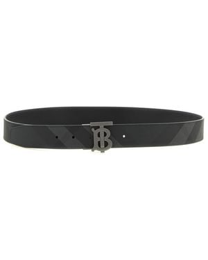 Burberry Check Reversible Buckle Belt - Black
