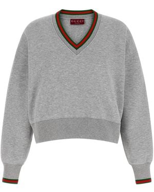 Gucci 'Web' Sweatshirt - Gray