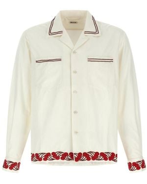 Bode Cherry Lane Beaded Shirt - White