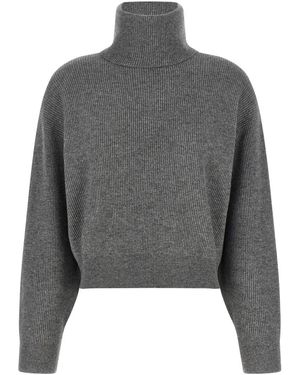 Brunello Cucinelli Knitted Turtle Neck Sweater - Gray