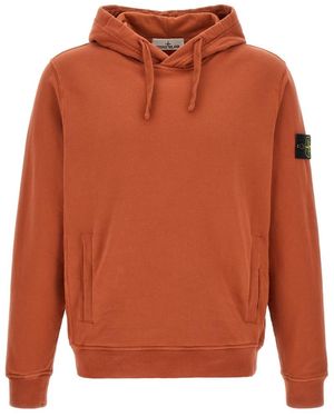 Stone Island Brick Regular Hoodie - Orange
