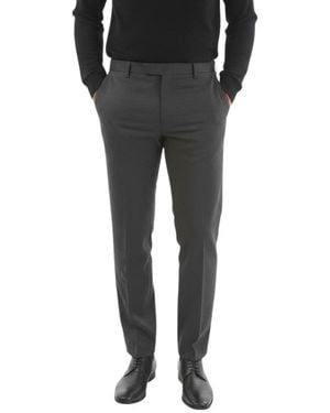 Corneliani Flat Front Trousers - Black