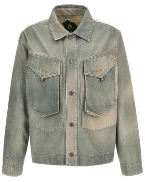 Objects IV Life Cotton Button-Up Denim Jacket - Gray