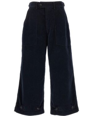 Cellar Door Wide-Leg Corduroy Pants - Blue