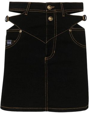 Versace Jeans Couture Cut Out Midi Skirt - Black