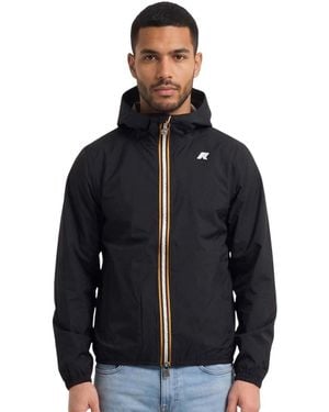 K-Way Logo Hood Jacket - Blue