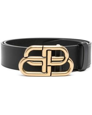 Balenciaga Bb Buckle Belt - Black