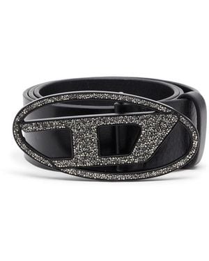 DIESEL Logo Buckle Belt - Black
