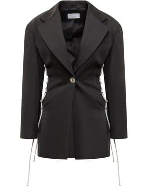 GIUSEPPE DI MORABITO Embellished Notched Lapel Blazer - Black