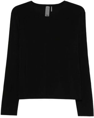 Norma Kamali Round Neck T-Shirt - Black