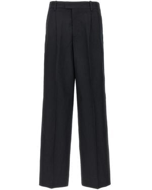 ARMARIUM Cotton Linen Palazzo Pants - Blue