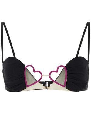 Nensi Dojaka 'Heart' Bra - Black