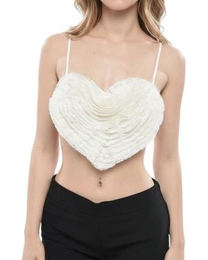 DSquared² Sweet Heart Neck Top - White