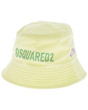 DSquared² Logo Bucket Hat - Yellow