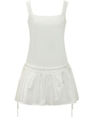 Pinko Square Neck Mini Dress - White