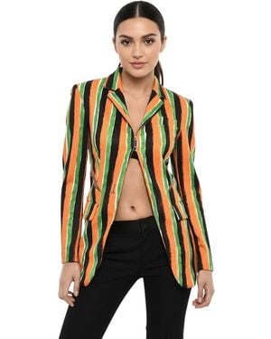 DSquared² Stripes Notched Lapel Blazer - Black