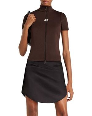 Courreges Mock Collar Top - Black